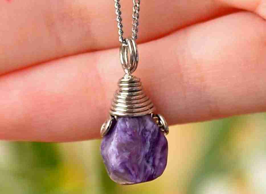 pendant necklace purple