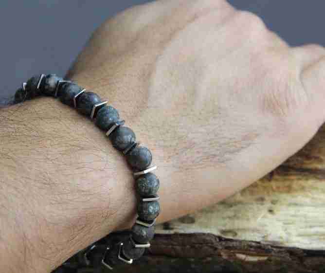 Black Stone bracelet man