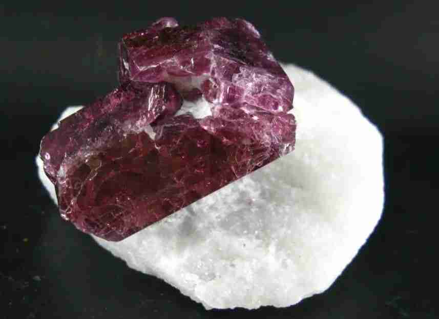 red color corundum mineral