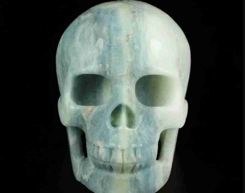 skull blue crystal