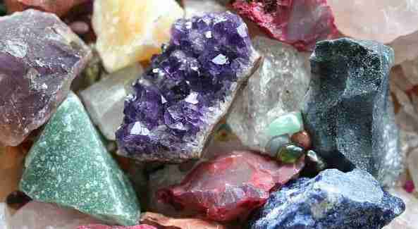 Crystals together