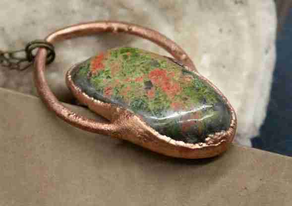 Unakite Crystal Pendant